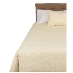 CITADELLE - Funda de plumón Orleans Beige rombos flequillo, 1 Plaza