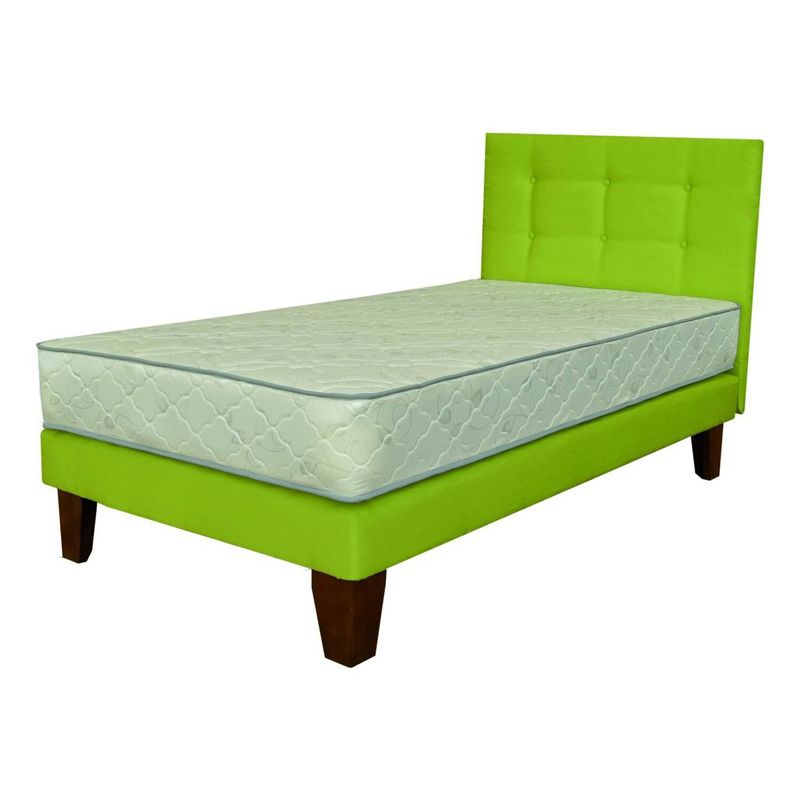 SPOMO - Eurobox Energy Capitoné 1,5 PL Verde + Mesa de Notebook