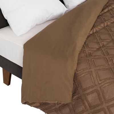 Imagen 2 del producto Funda de plumón Orleans Café rombo flequillo Super King