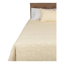 Funda de plumón Orleans Beige rombos flequillo, 2 Plazas