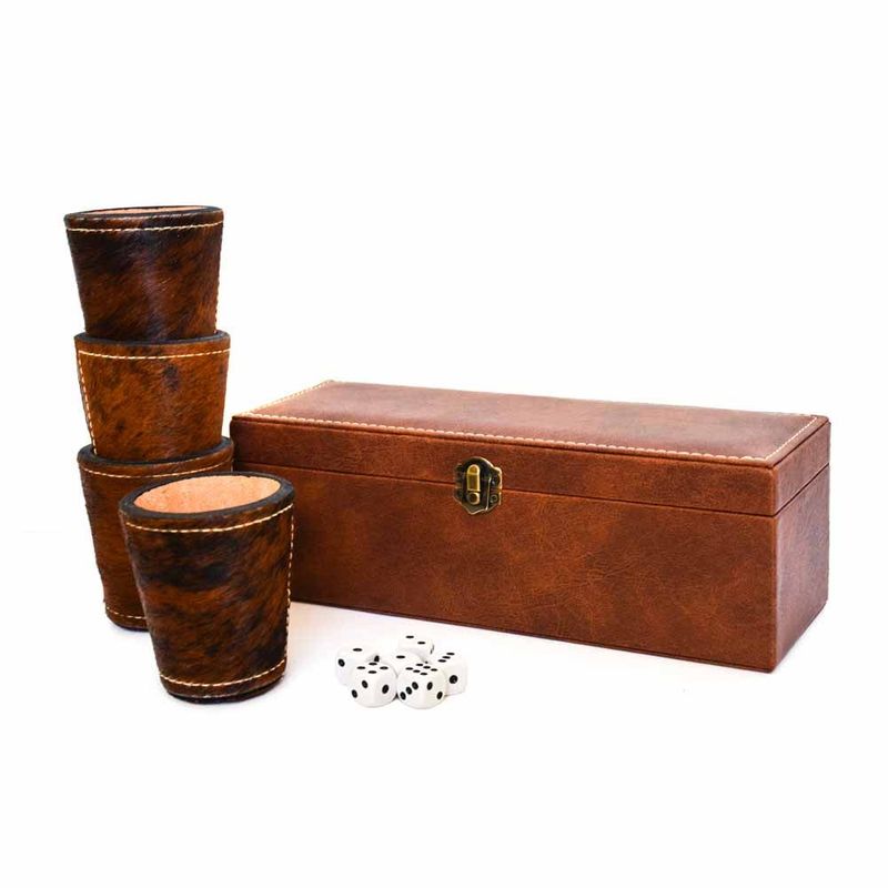 RAIQUEN - Juego Cachos Cuero Pelo Natural Raiquen