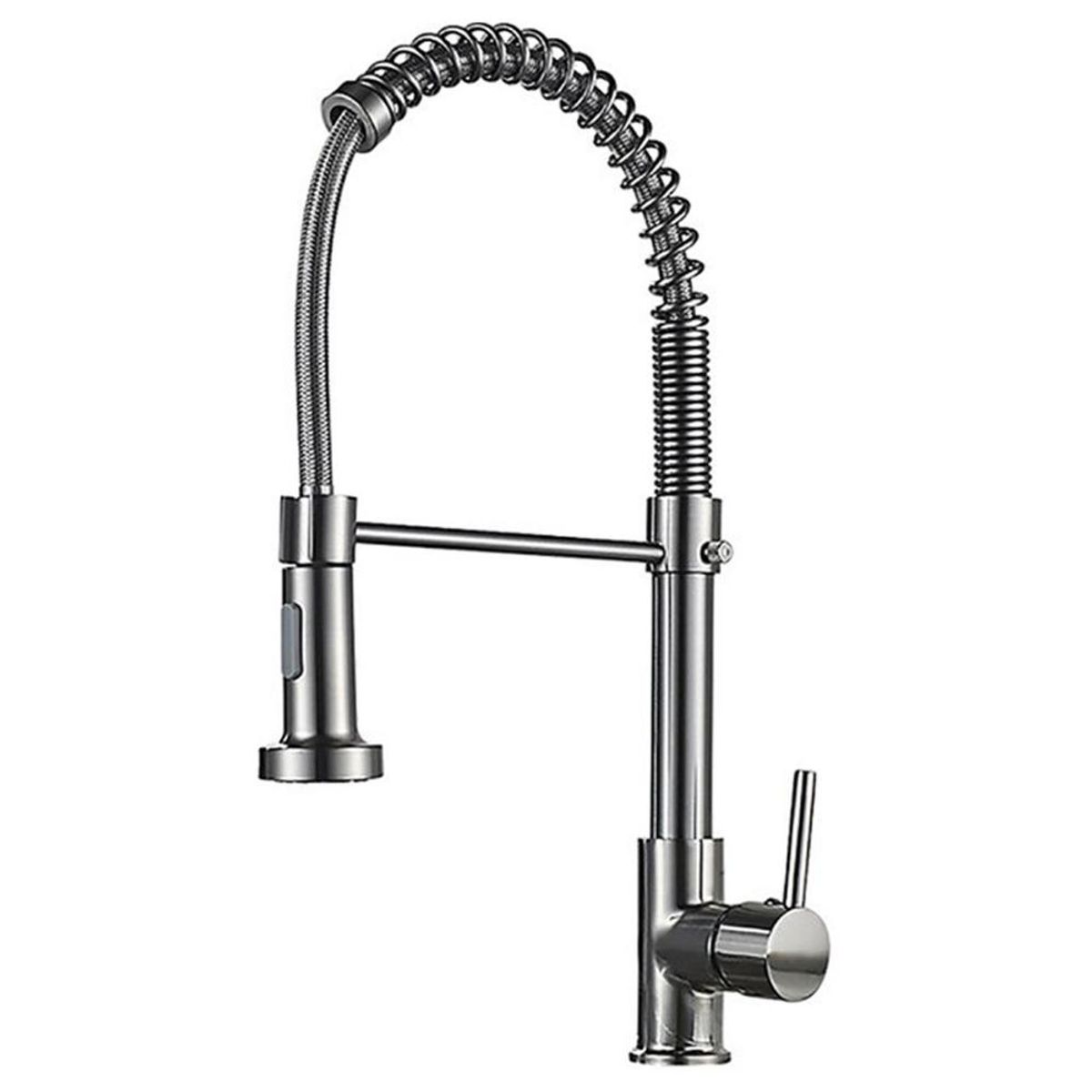 DETODOYMAS - Llave Lavaplatos Plateada Flexible Acero Inox Grifo 360° DETODOYMAS