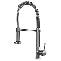 DETODOYMAS - Llave Lavaplatos Plateada Flexible Acero Inox Grifo 360°