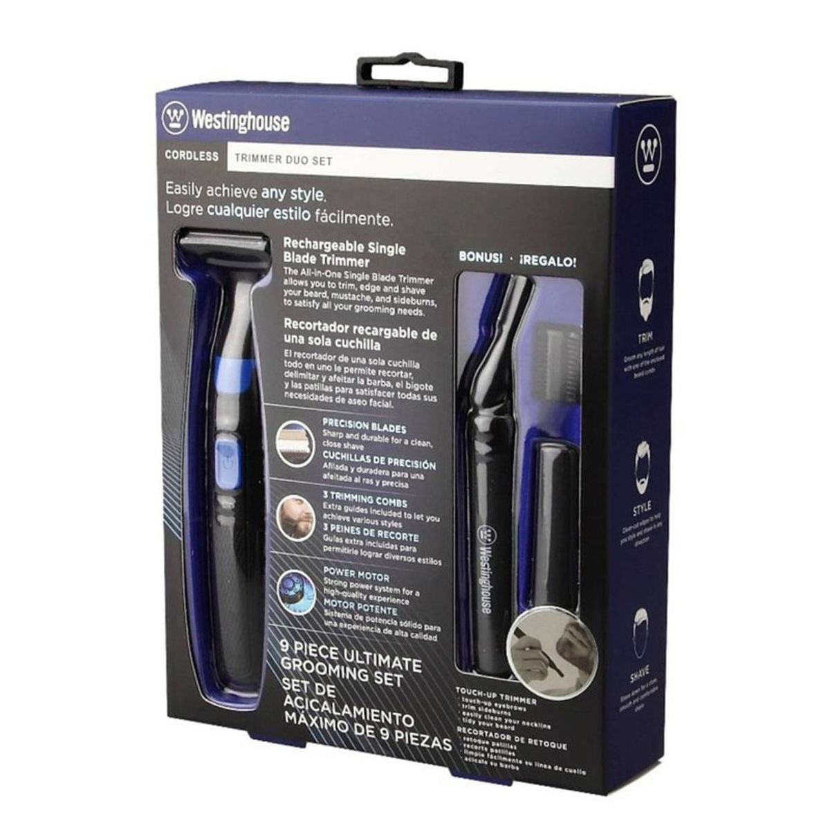 WESTINGHOUSE - Recortador Y Depil. De Vello  Aseo Facial Duo Inalam