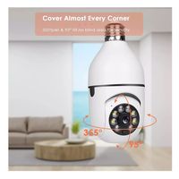 Cámara IP 360° Ampolleta motorizada Full HD Panorámica Sensor imagen WIFI Hogar Detección movimiento