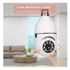 GENERICO - Cámara IP 360° Ampolleta motorizada Full HD Panorámica