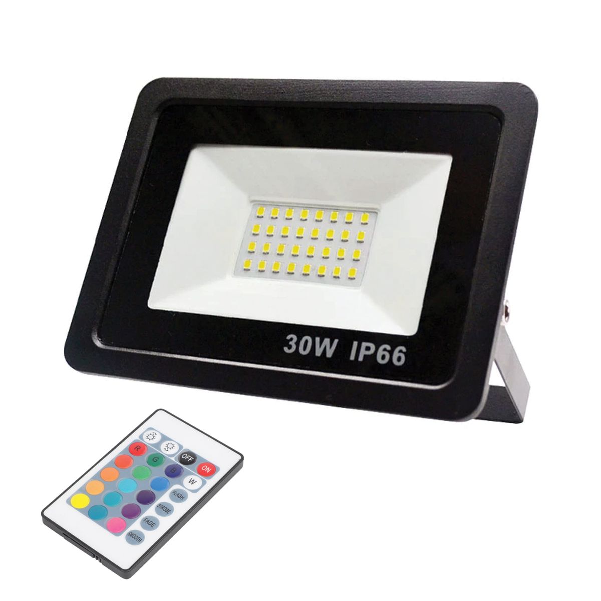HB LEDS - Foco Proyector de Área LED 30W RGB Con Control Remoto