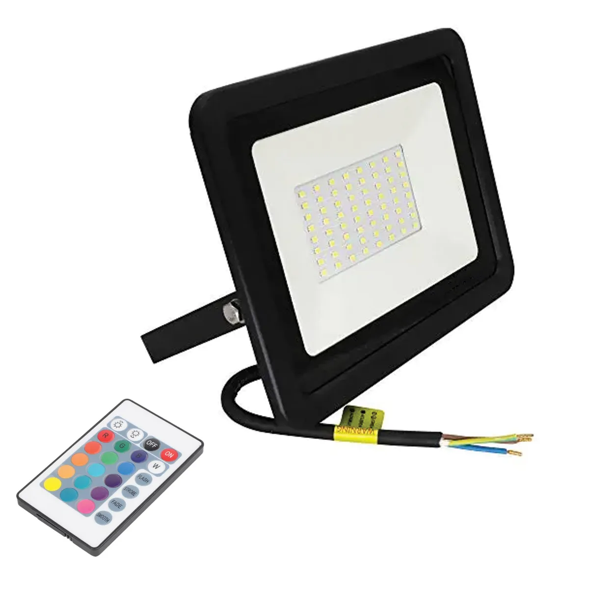 HB LEDS - Foco Proyector de Área LED 50W RGB Con Control Remoto