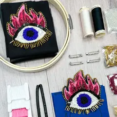 MARTIN BORDADOR - Kit Pedrería Ojo llama clase online