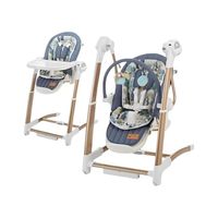 Silla De Comer Y Columpio Mecedor Lujoso Azul