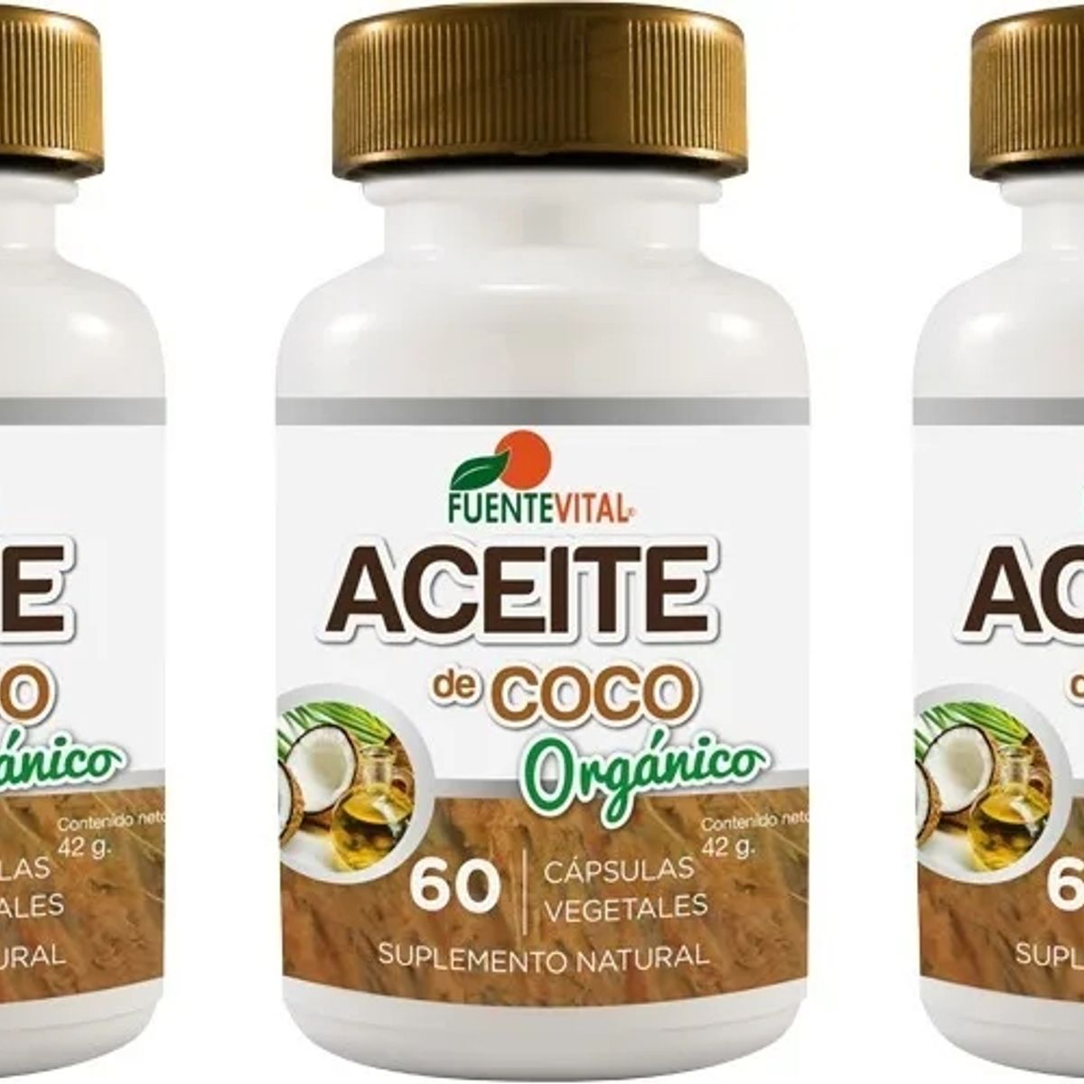 FUENTEVITAL - Aceite Coco Fv 3 Frascos 180 Capsulas 3x60 Caps