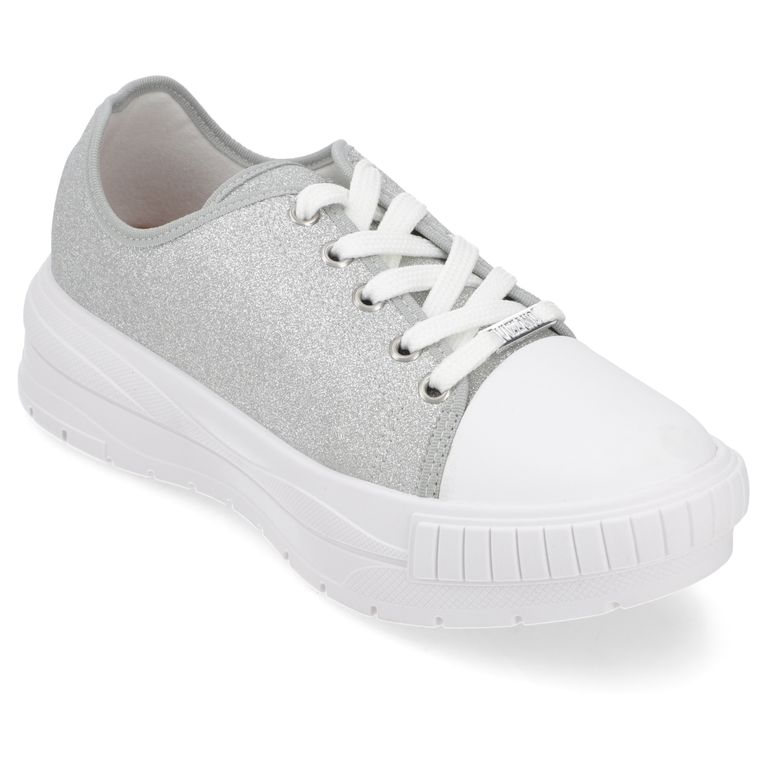 Zapatilla Plateado Gliter