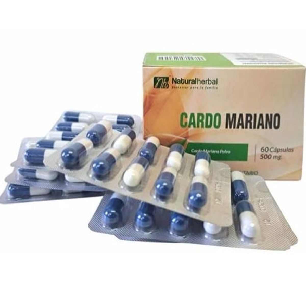 GENERICO - Cardo Mariano Nh 2 Cajas Blister 2x60 Capsulas. Protector Hepatico