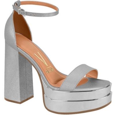 Sandalia Maxi Plataforma Plateado