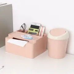 GENERICO - Caja para Pañuelos organizador de velador escritorio 8928 Ro