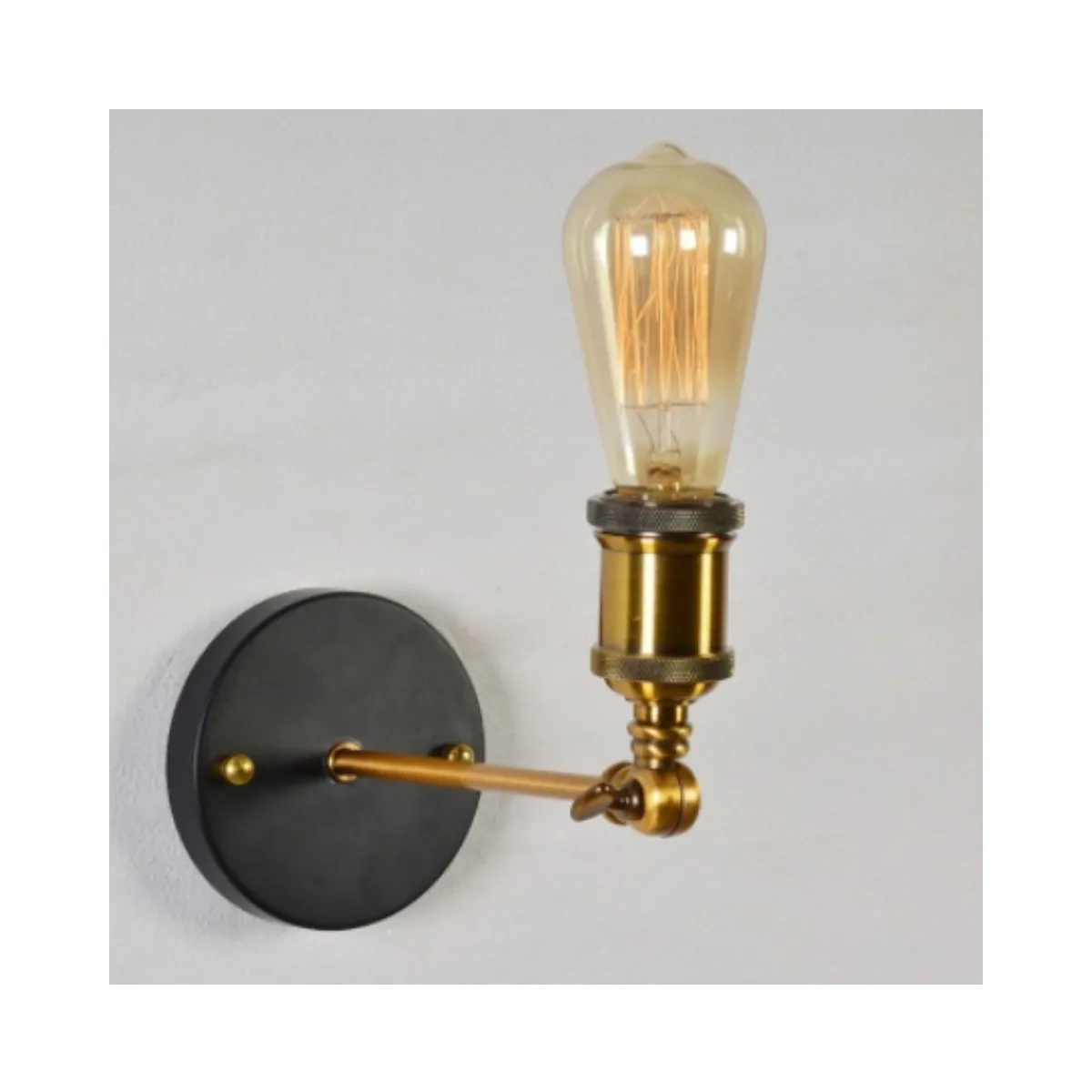 WANT - Aplique Lampara Foco Led Muro E27 Bronce Decoración