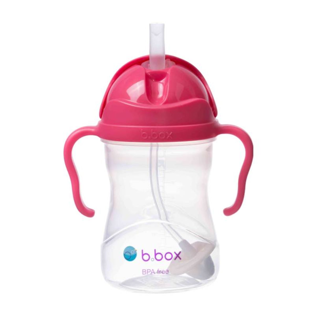 B BOX - Vaso Sippy antiderrame bombilla 360º Raspberry