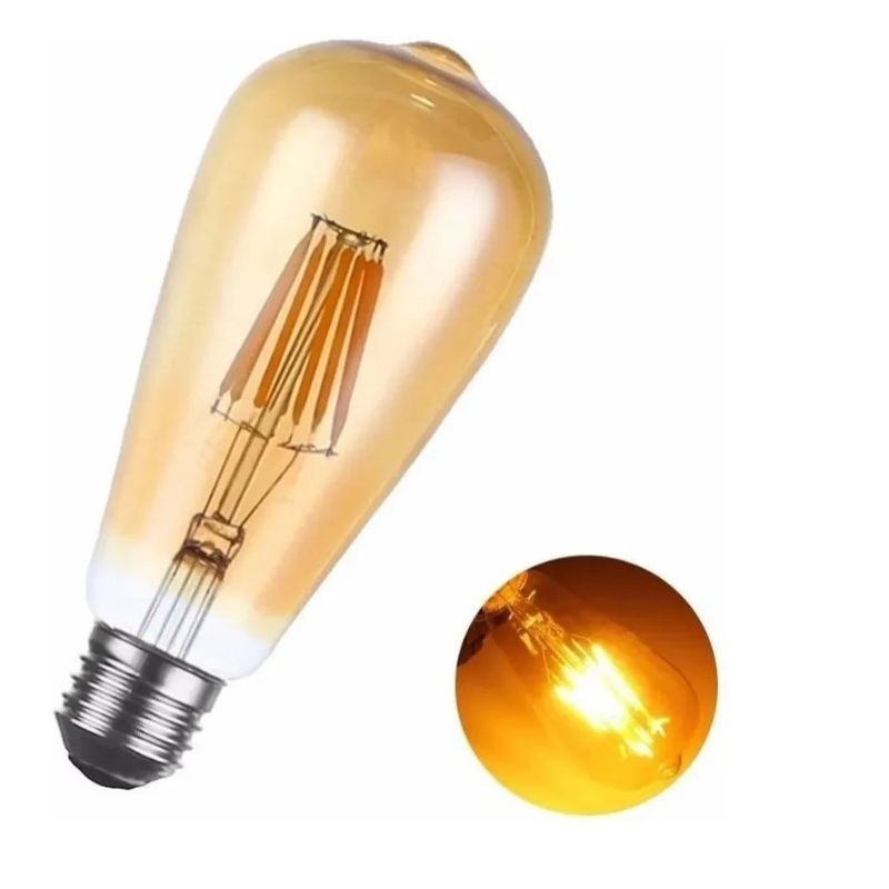 GENERICO - Ampolleta Led Tipo Edison 4 Watts Color Oro Retro Vintage