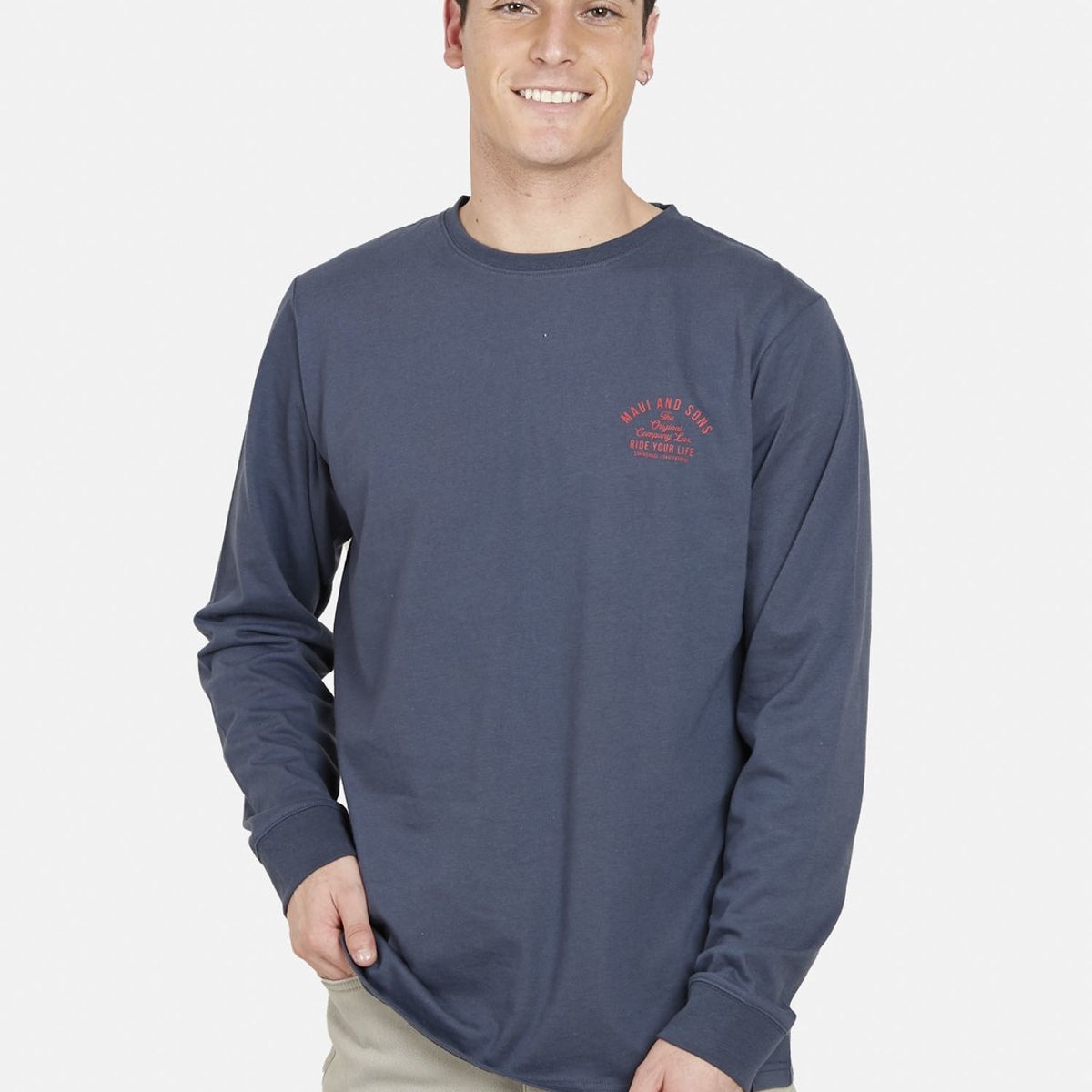 MAUI AND SONS - Polera RIDE YOUR LIFE Hombre Azul Maui and Sons