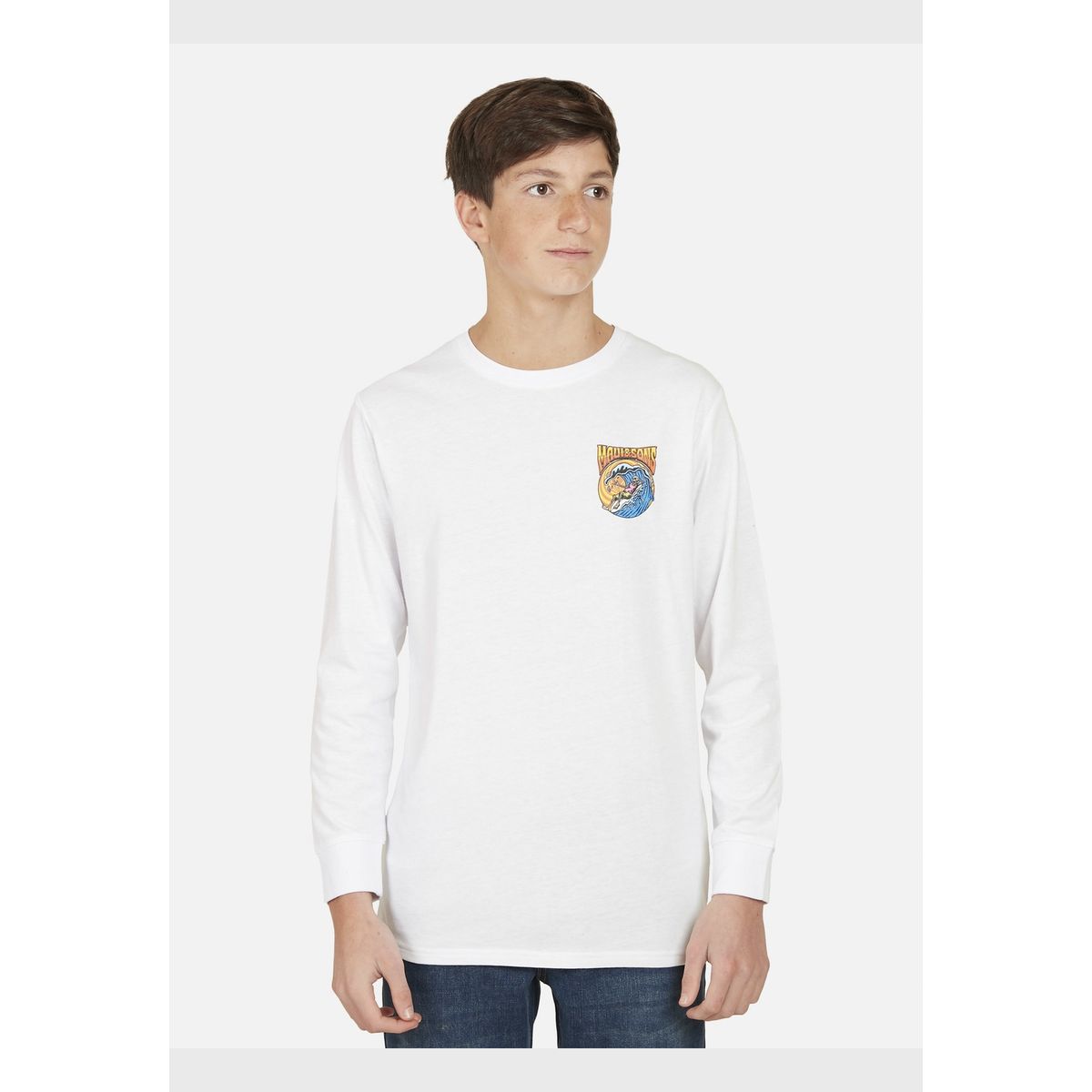 MAUI AND SONS - Polera CALACA CHILL SS TEE Juvenil Blanco Maui and Sons
