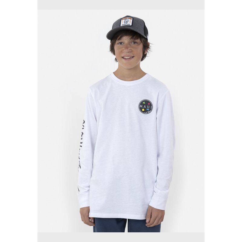 MAUI AND SONS - Polera COOKIE Juvenil Blanco Maui and Sons
