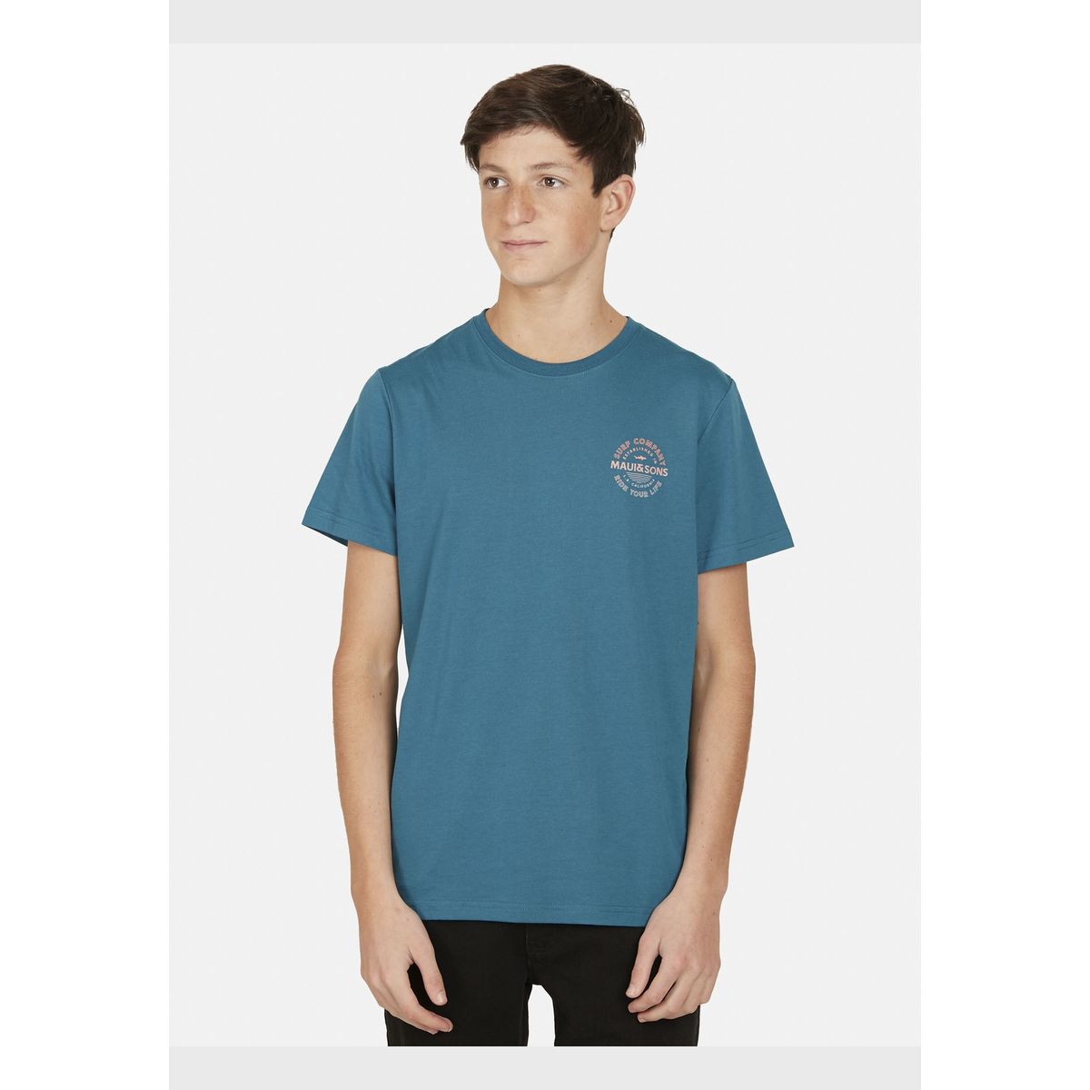MAUI AND SONS - Polera L.A. CALIFORNIA Juvenil Azul Petróleo Maui and Sons