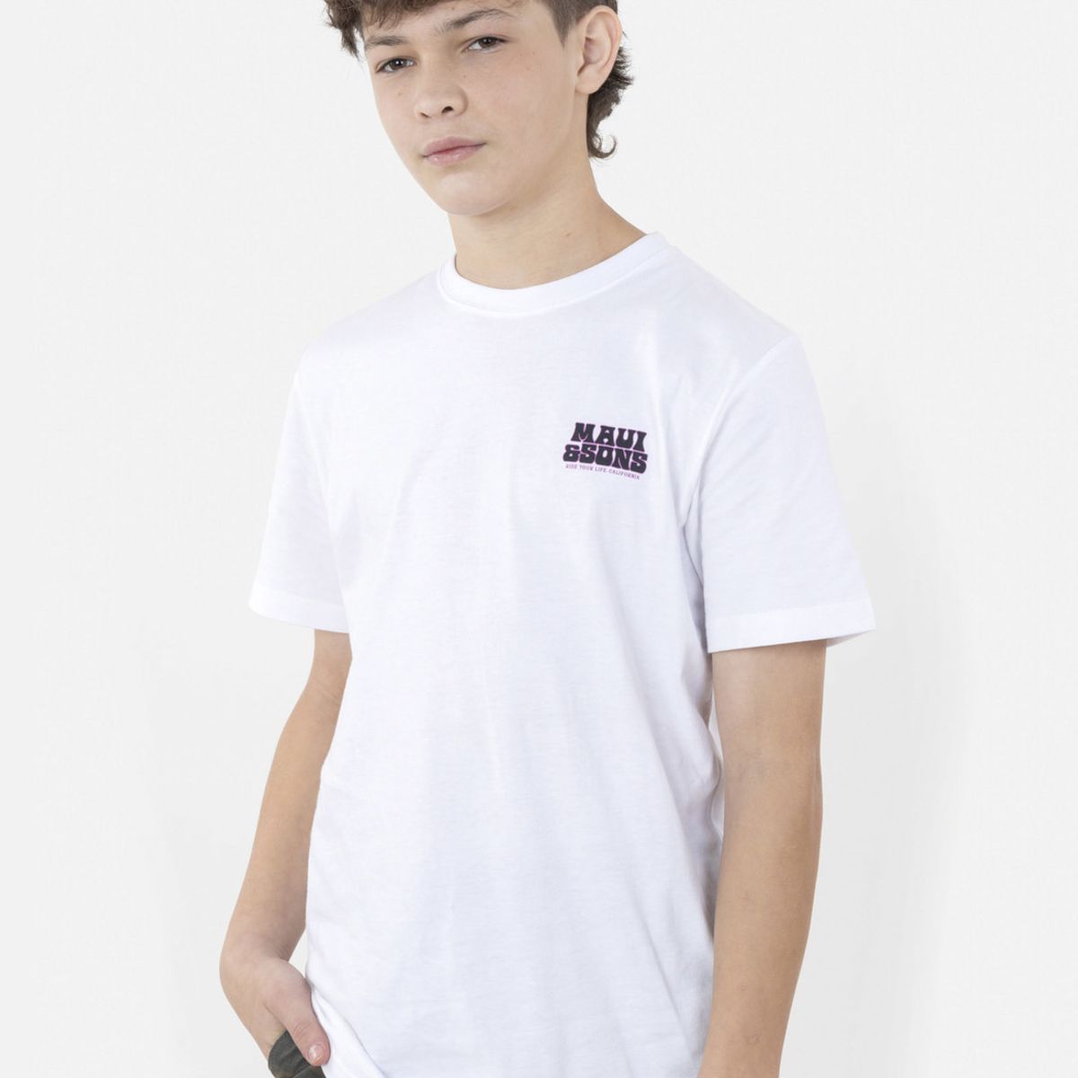 MAUI AND SONS - Polera SKULL ISLAND Juvenil Blanco Maui and Sons