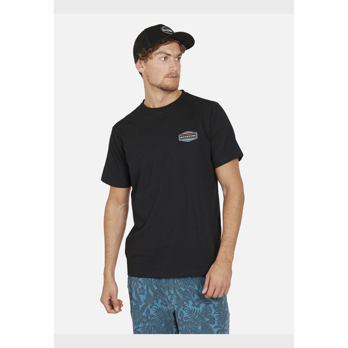 MAUI AND SONS - Polera FLAG MAUI Hombre Negro Maui and Sons