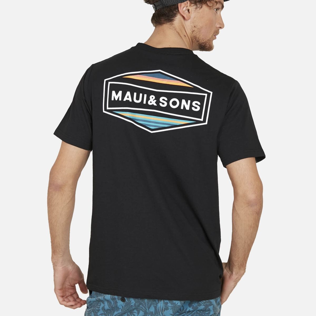 MAUI AND SONS - Polera FLAG MAUI Hombre Negro Maui and Sons