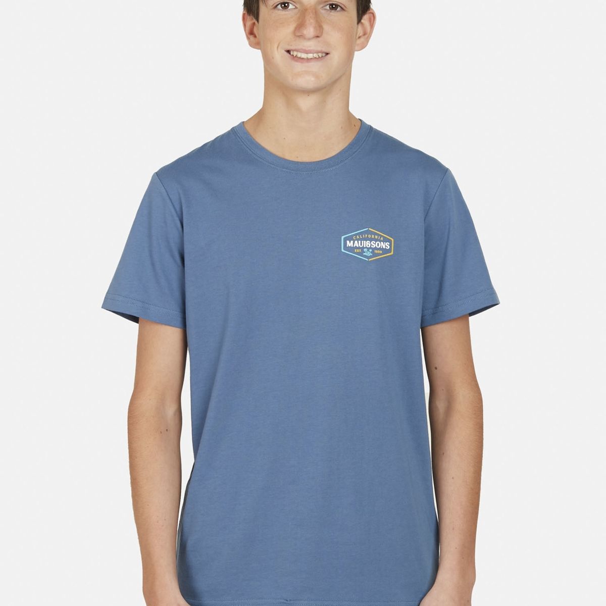 MAUI AND SONS - Polera HEXAGON SURF Juvenil Azul Maui and Sons