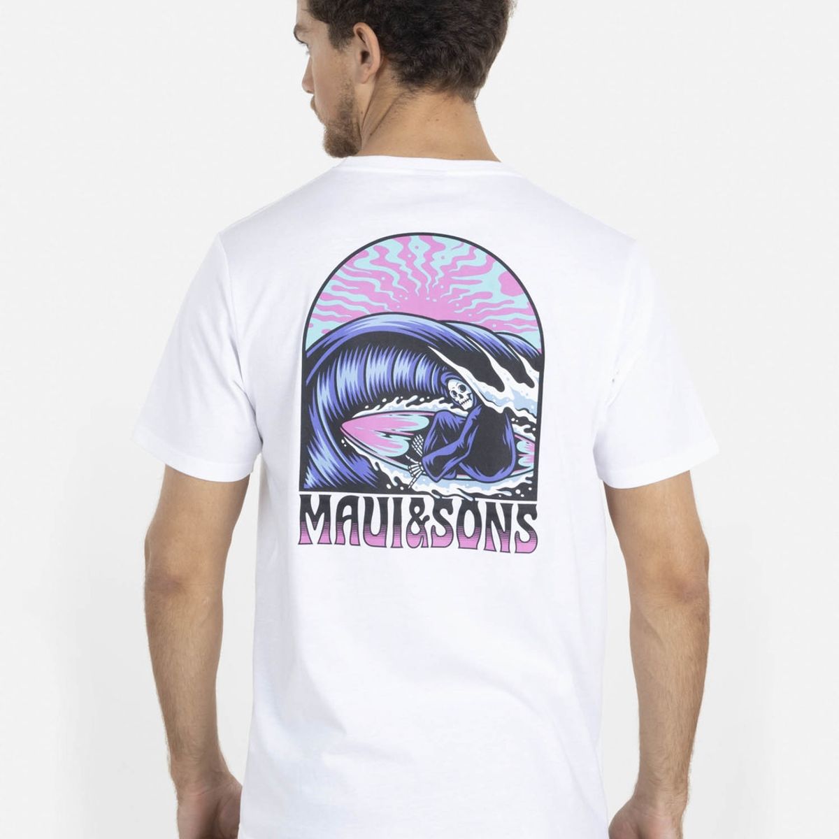 MAUI AND SONS - Polera Ride or Die SS TEE Hombre Blanco Maui and Sons MAUI AND SONS
