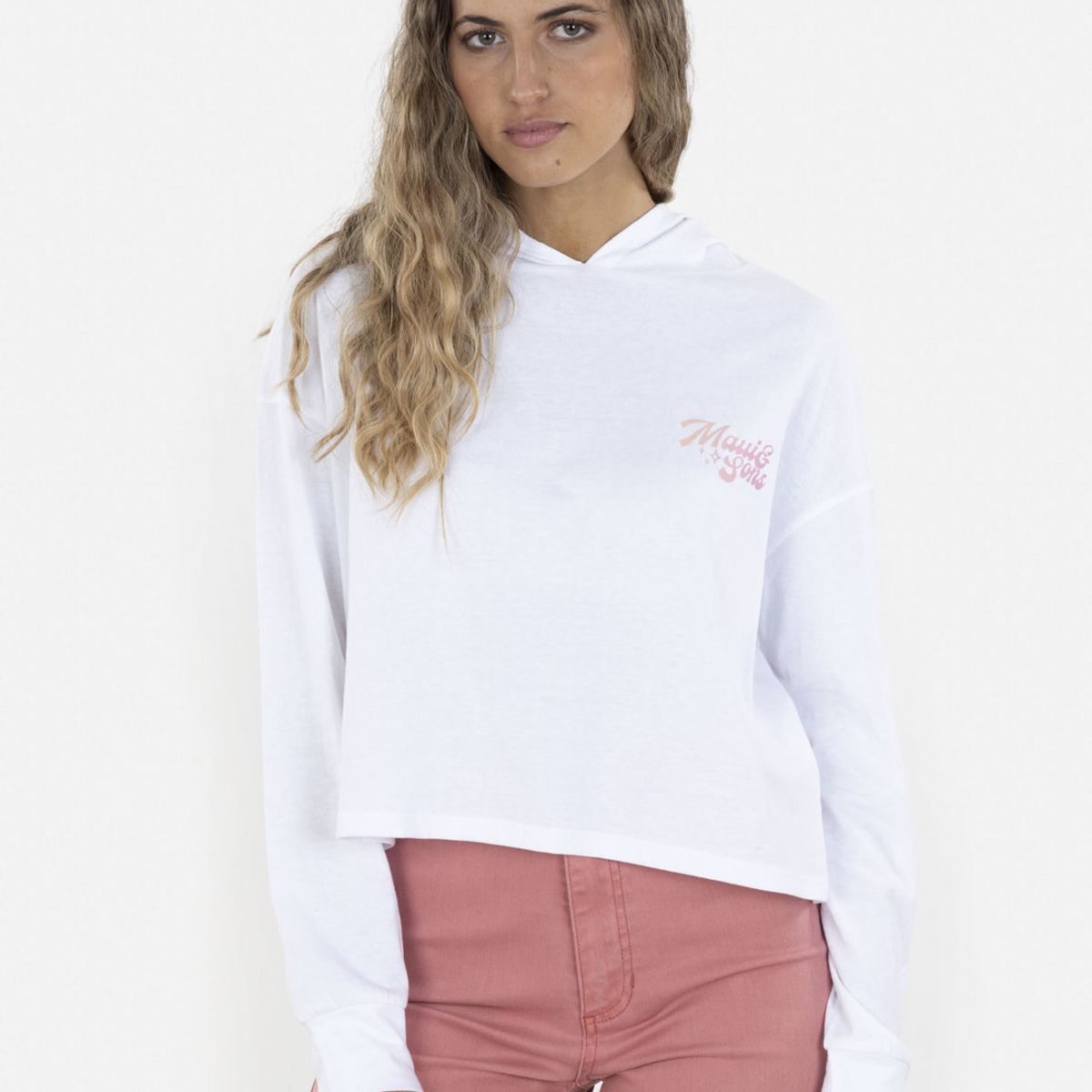 MAUI AND SONS - Polera SUNSET BEACH Mujer Blanco Maui and Sons