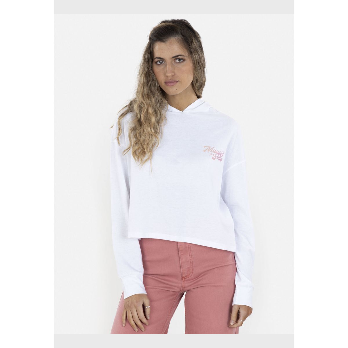 MAUI AND SONS - Polera SUNSET BEACH Mujer Blanco Maui and Sons