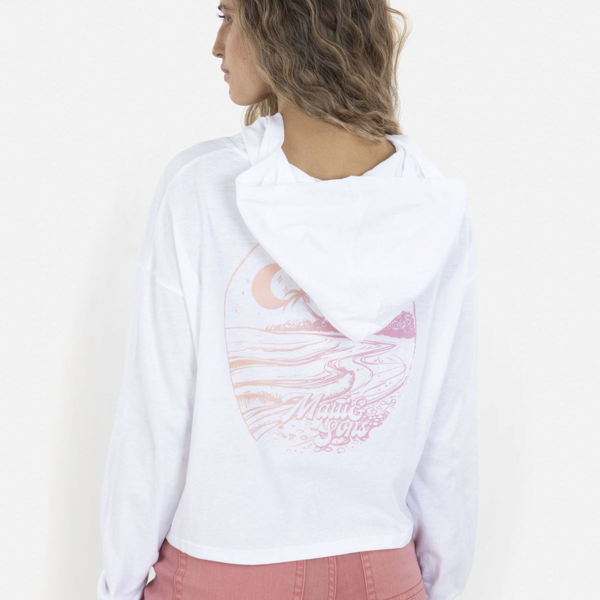 MAUI AND SONS - Polera SUNSET BEACH Mujer Blanco Maui and Sons