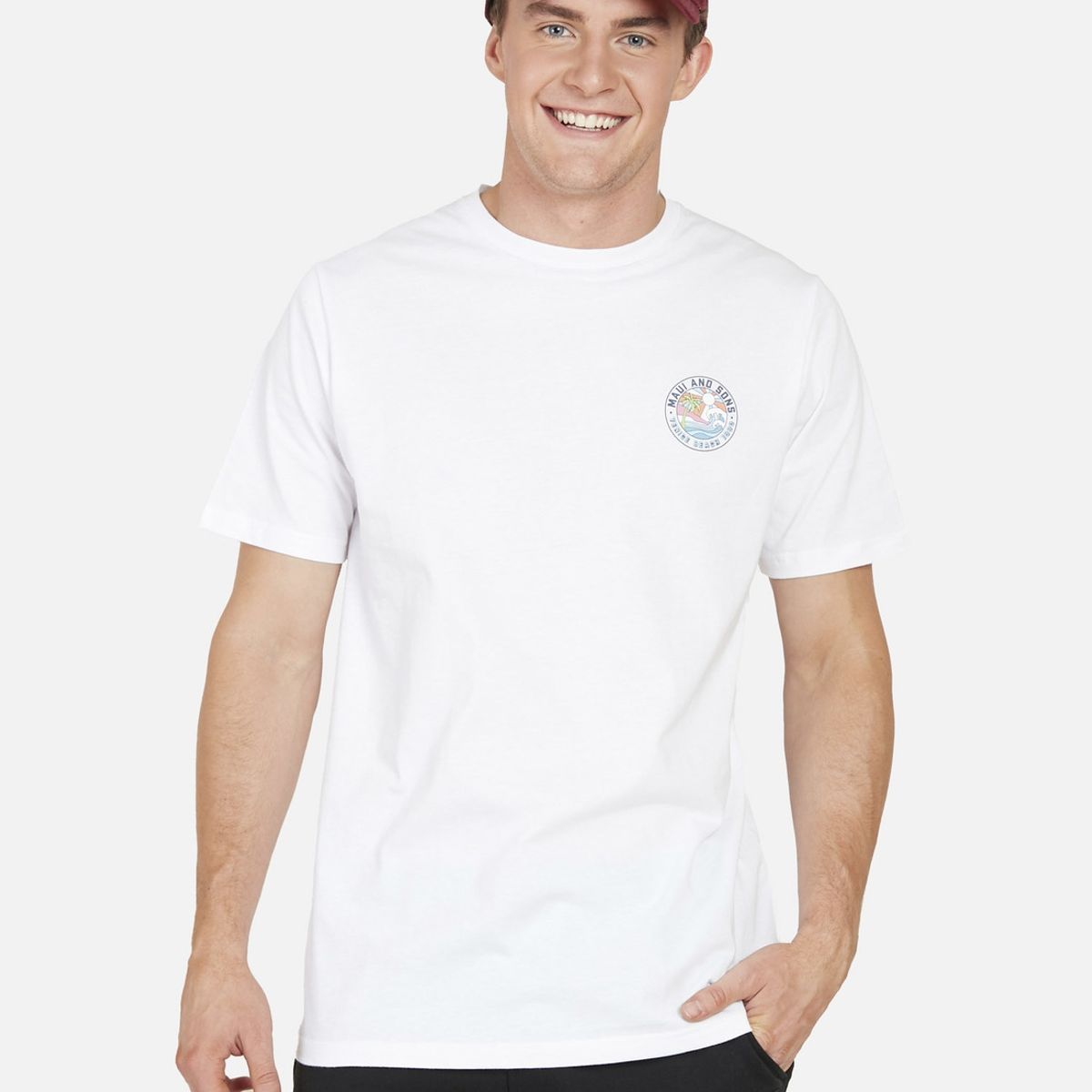 MAUI AND SONS - Polera VENICE 1980 Hombre Blanco Maui and Sons