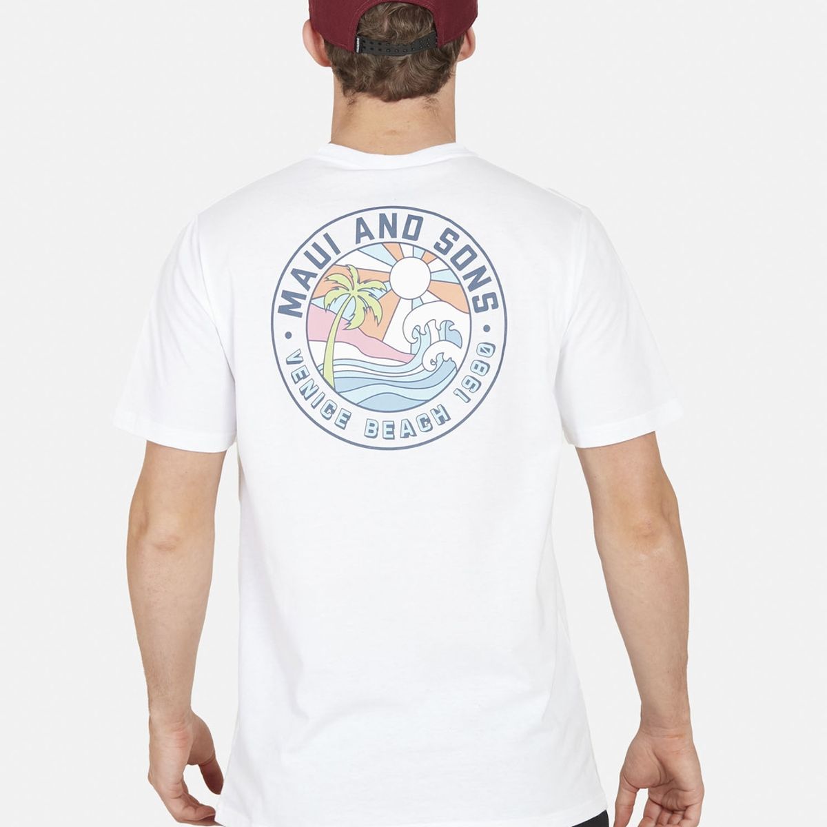 MAUI AND SONS - Polera VENICE 1980 Hombre Blanco Maui and Sons