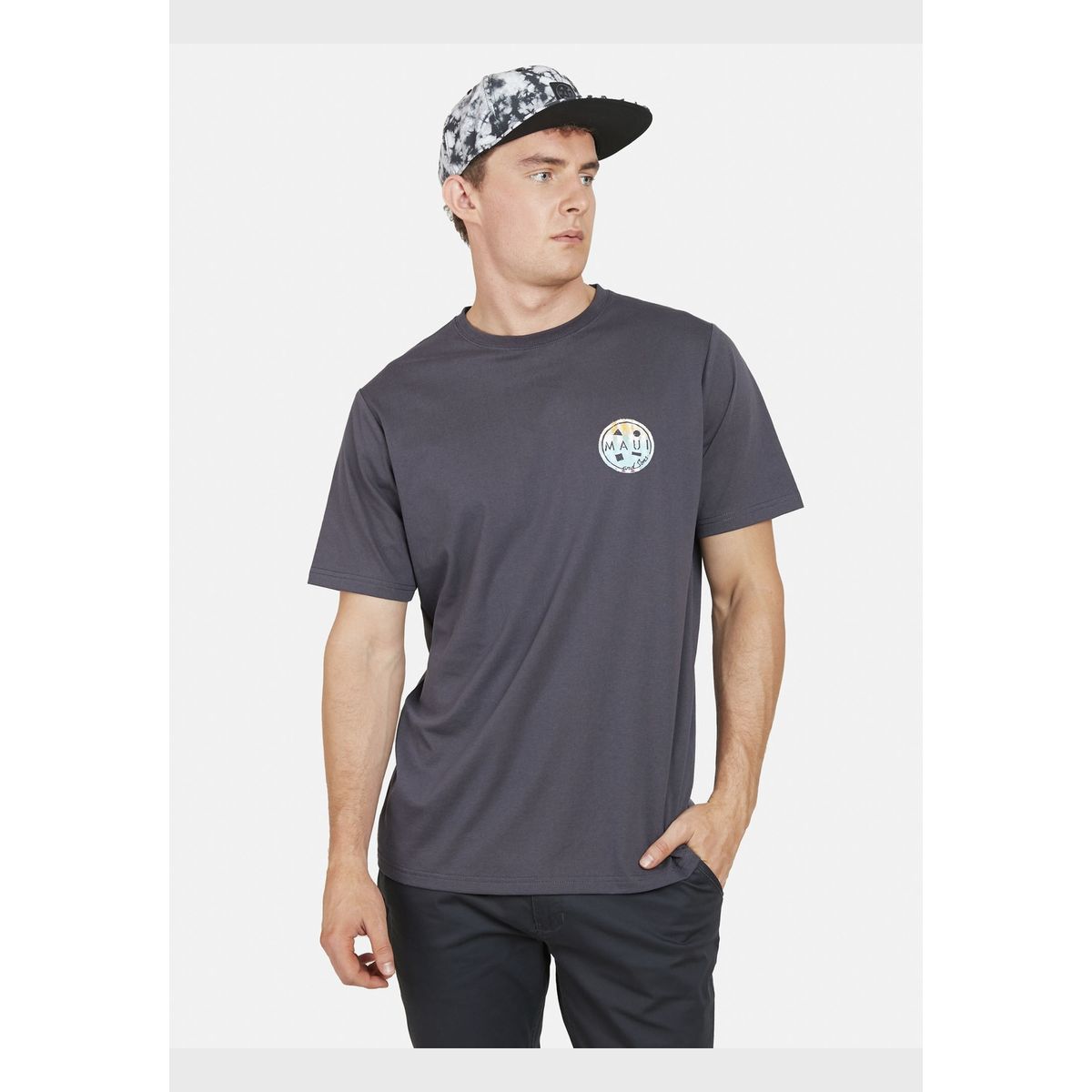 MAUI AND SONS - Polera SUNSET COOKIE Hombre Gris Oscuro Maui and Sons