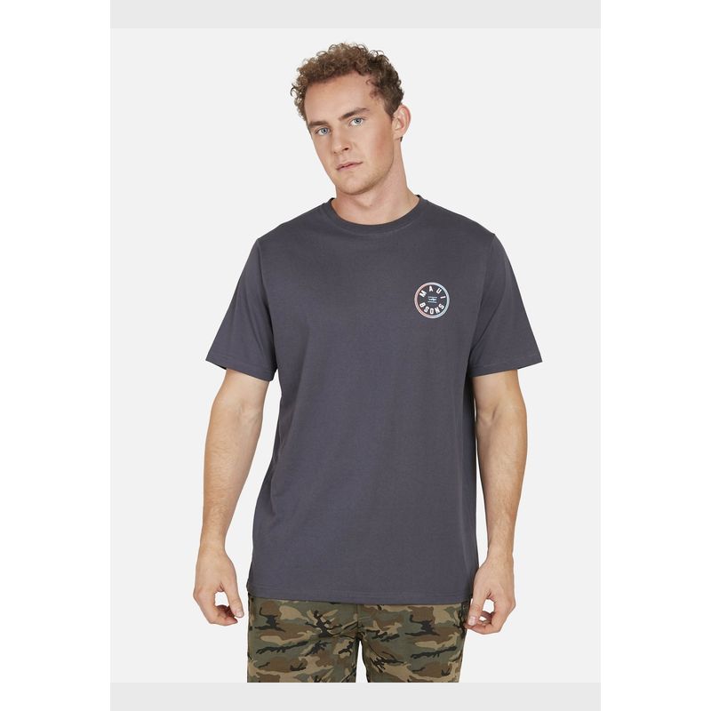 MAUI AND SONS - Polera MAUI SUN Hombre Gris Oscuro Maui and Sons MAUI AND SONS