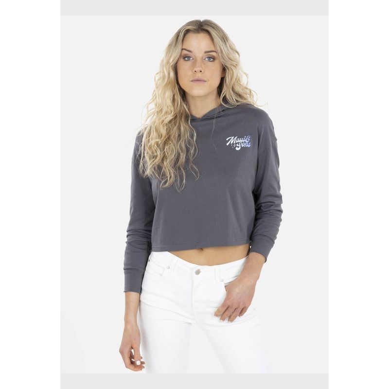 MAUI AND SONS - Polera SUNSET BEACH Mujer Gris Oscuro Maui and Sons