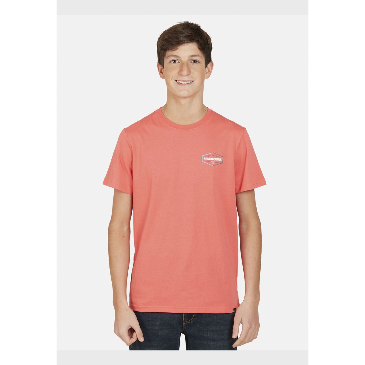 MAUI AND SONS - Polera HEXAGON SURF Juvenil Rosado Maui and Sons