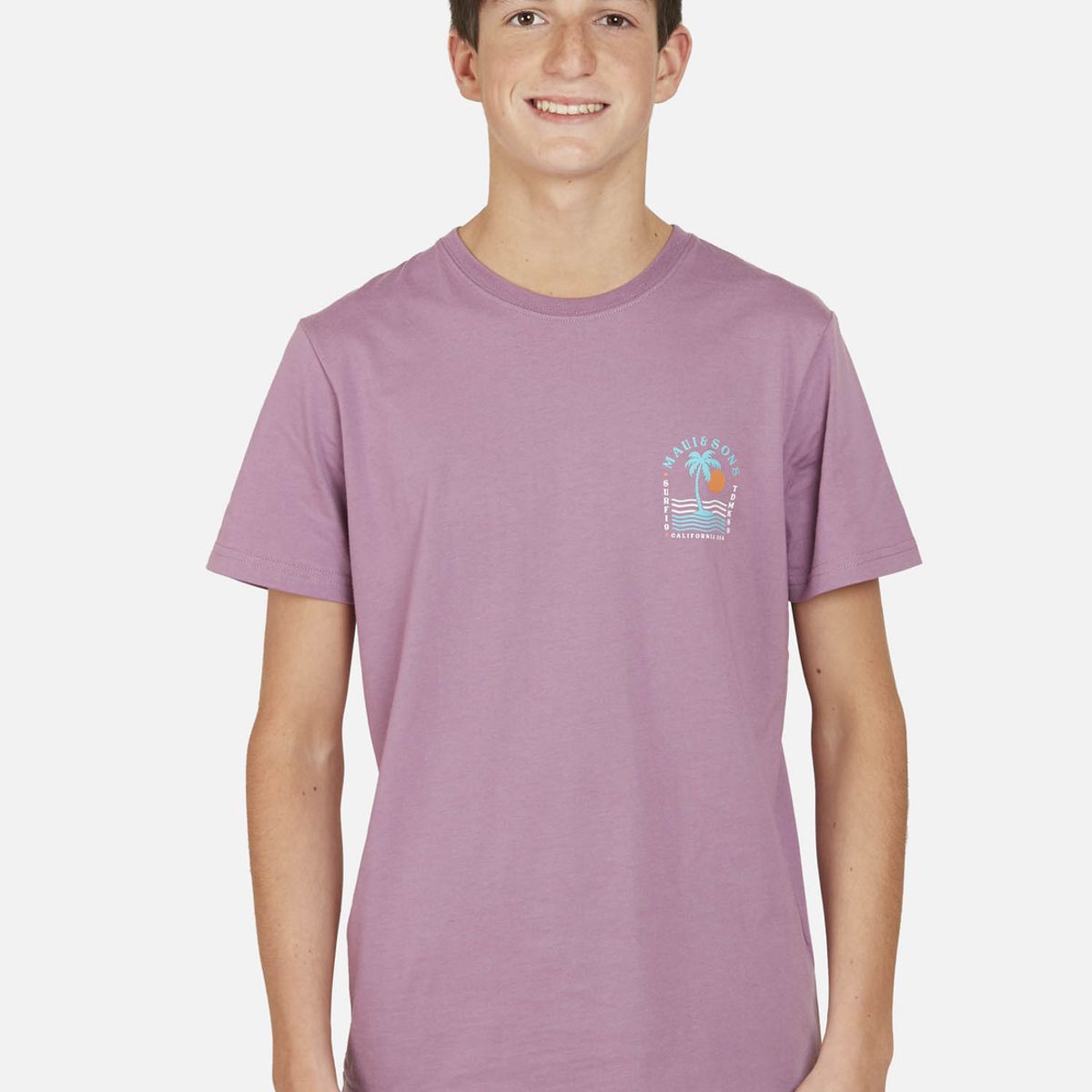 MAUI AND SONS - Polera CALIFORNIA BEACH Juvenil Burdeo Maui and Sons