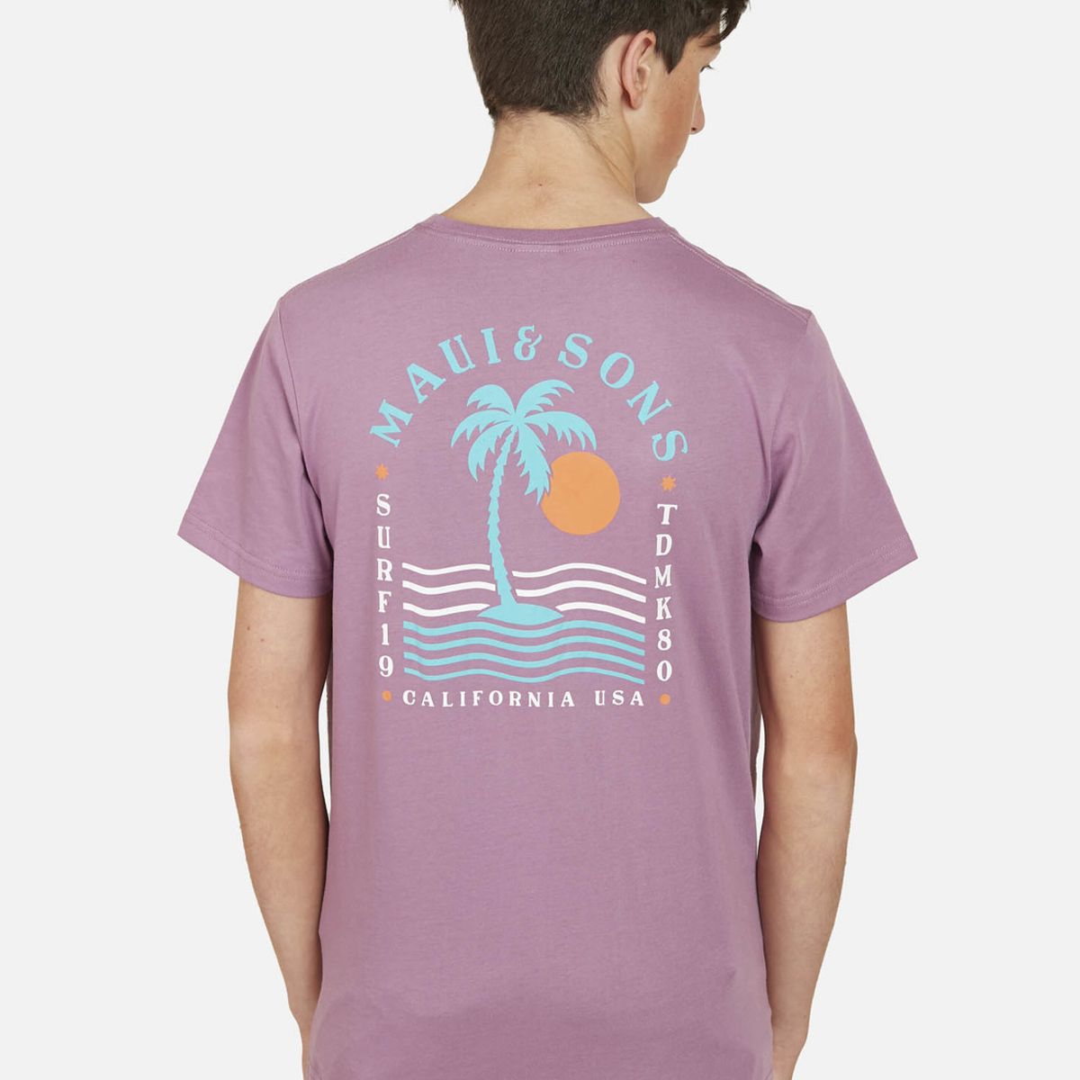 MAUI AND SONS - Polera CALIFORNIA BEACH Juvenil Burdeo Maui and Sons
