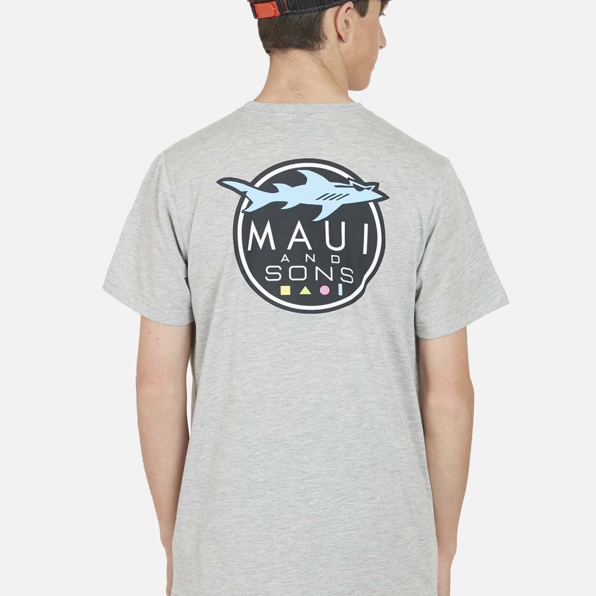 MAUI AND SONS - Polera SHARK COOKIE Juvenil Gris Oscuro Maui and Sons