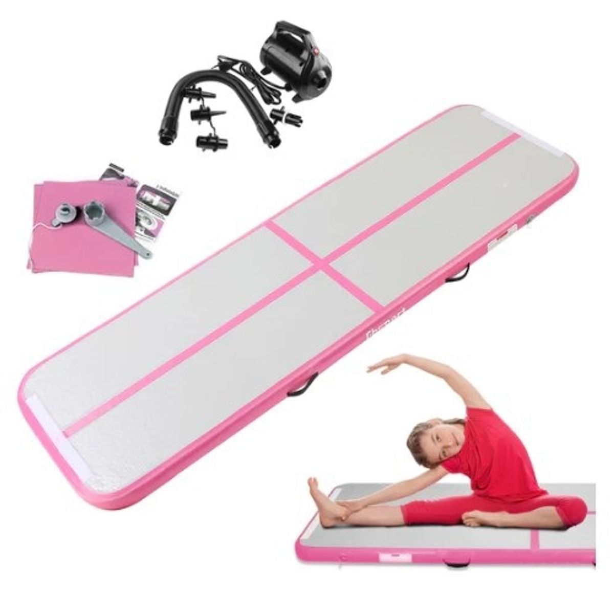 GYMPRO - COLCHONETA INFLABLE AIR TRACK 100CM X 10 CM, L=3 MT