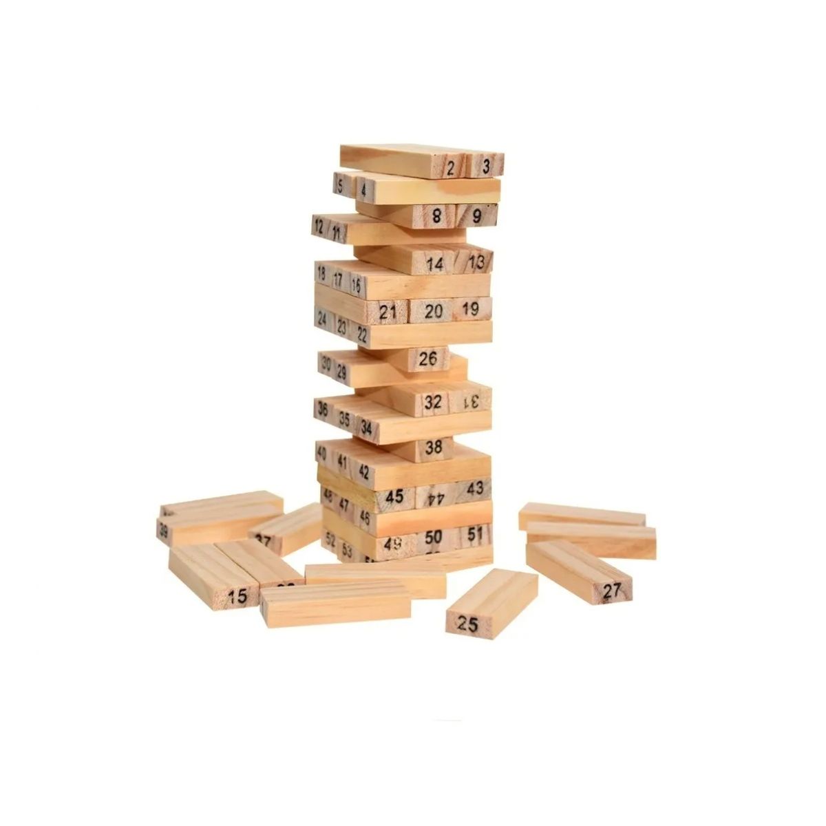 GENERICO - Juego De Mesa Madera 48 Piezas bloques de madera