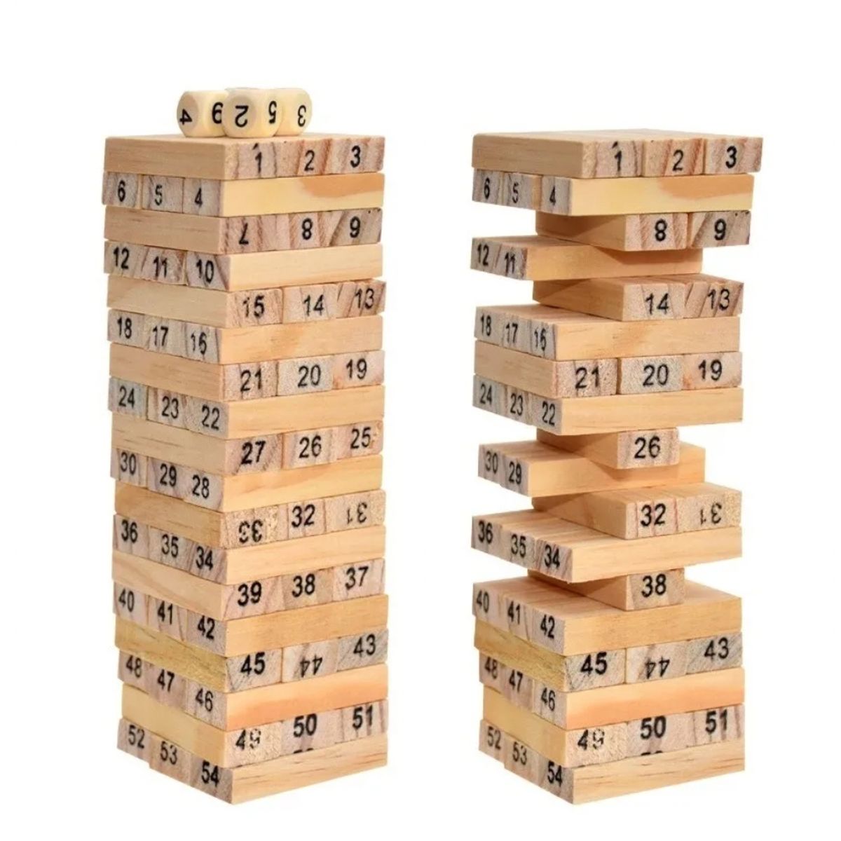 GENERICO - Juego De Mesa Madera 48 Piezas bloques de madera