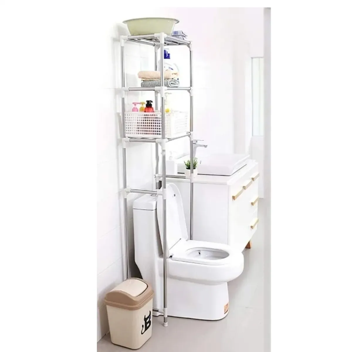 GENERICO - Rack Organizador De Baño Estante Baño Mueble Lavandería