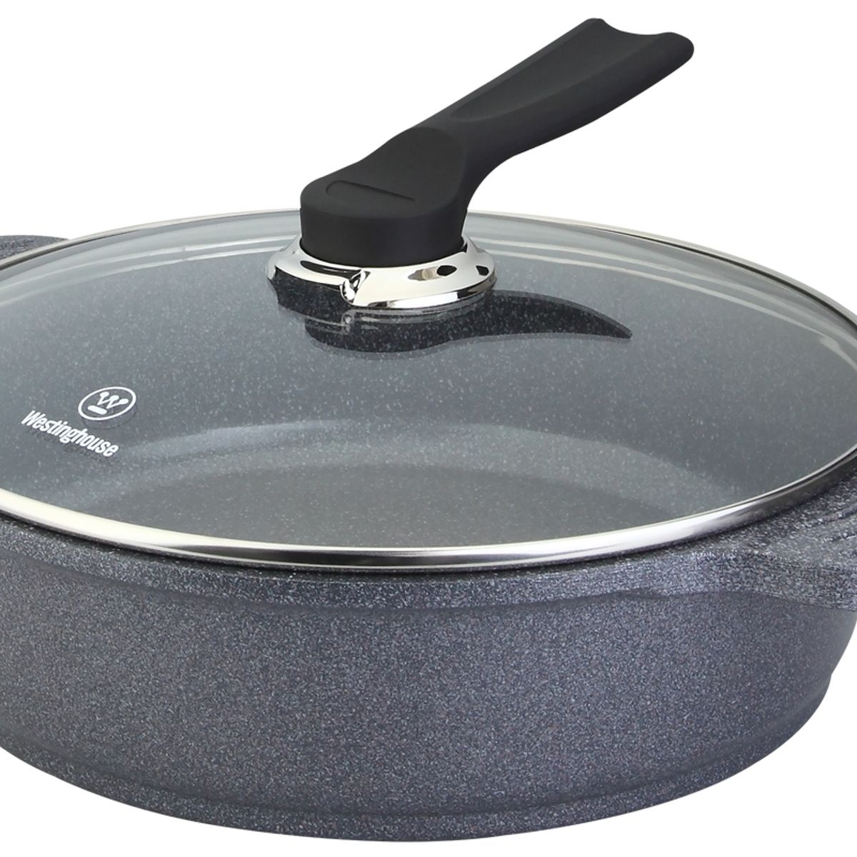 WESTINGHOUSE - Cacerola / Con Tapa Vidrio Ceramic Marmol Gris 32Cm Wccc2008L32Cmg
