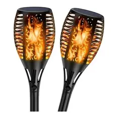 GENERICO - Pack X2 Lampara Luces Solares Antorchas Led Estaca 58cm