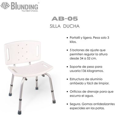 Imagen 2 del producto Silla de Ducha para Baño-Blunding
